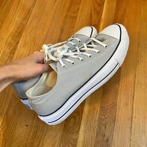 Blue Grey converse platform sneakers